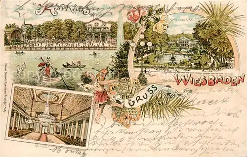 AK / Ansichtskarte Wiesbaden Kurhaus Kursaal Kurhausplatz Wiesbaden