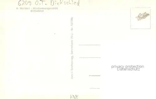 AK / Ansichtskarte Dickschied Oberdorf Partie m. Kirche Unterdorf Partie im Wispertal Dickschied