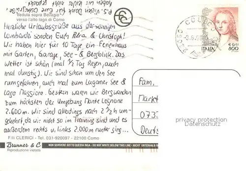 AK / Ansichtskarte Bellaggio_Lago_di_Como Fliegeraufnahme 