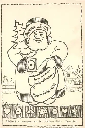 AK / Ansichtskarte Dresden Pfefferkuchenhaus am Pirnaischen Platz Wohltaetigkeitskarte Dresden