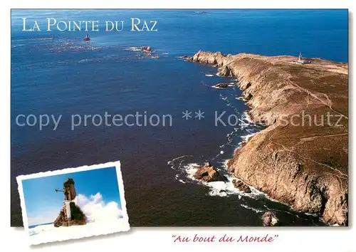 AK / Ansichtskarte Plogoff La Pointe du Raz Leperon final les flots a lassaut du phare de la Vieille Plogoff