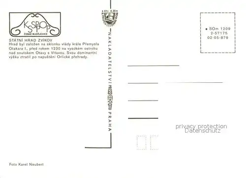 AK / Ansichtskarte Zvikov Statni Hrad Zvikov Fliegeraufnahme Zvikov