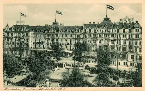 AK / Ansichtskarte Wiesbaden Frontansicht d. Hotel Rose Wiesbaden