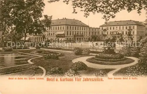 AK / Ansichtskarte Wiesbaden Hotel und Kurhaus Vier Jahreszeiten Wiesbaden