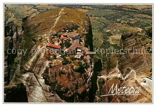 AK / Ansichtskarte Meteora_Monastero_Metamorphoris Kloster Metamorphosis Fliegeraufnahme 