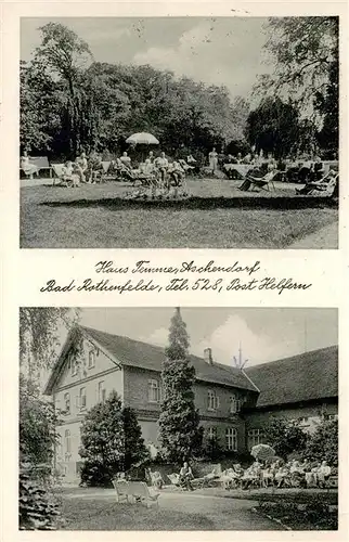 AK / Ansichtskarte Aschendorf_Bad_Rothenfelde Haus Temme Gartenpartie Aschendorf_Bad