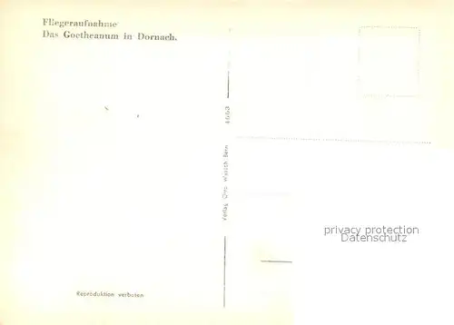 AK / Ansichtskarte Dornach_SO Das Goetheanum Fliegeraufnahme Dornach_SO