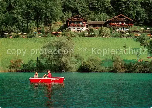 AK / Ansichtskarte Bad_Reichenhall Pension Hubertus Kahnpartie Bad_Reichenhall