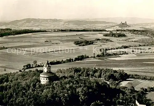 AK / Ansichtskarte Cesky_Raj_Trosky Zamek Humprecht u Sobotkyv pozadi Trosky a Kozakov Cesky_Raj_Trosky