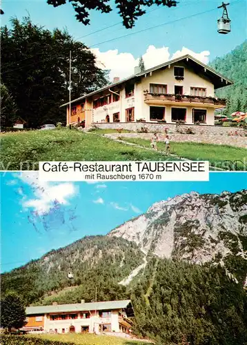 AK / Ansichtskarte Ruhpolding Cafe Restaurant Pension Taubensee Panorama Ruhpolding