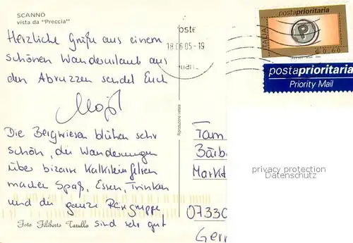 AK / Ansichtskarte Scanno Vista aerea da Preccia  Scanno