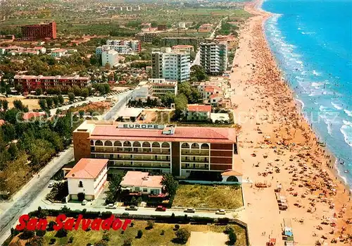 AK / Ansichtskarte San_Salvador_Tarragona Hotel Europe Strand Fliegeraufnahme San_Salvador_Tarragona