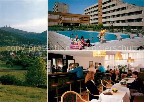 AK / Ansichtskarte Tabarz Inselsberg Klinik Pool Gastraum Bar Tabarz