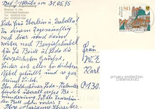 AK / Ansichtskarte Bad_Gottleuba Berggiesshuebel Berghotel Augustusberg Gastraeume Bad