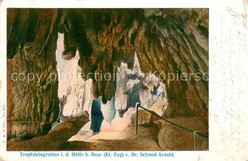 AK / Ansichtskarte Baar_ZG Tropfsteingrotten in der Hoelle Kuenstlerkarte Baar_ZG