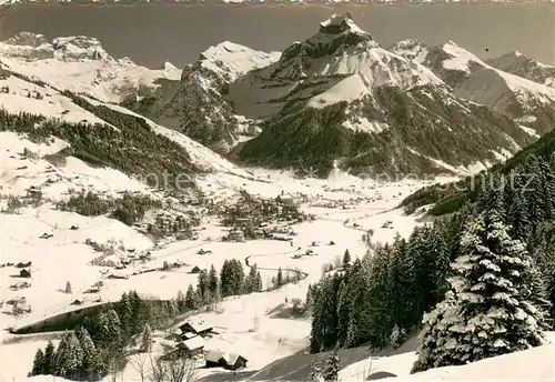 AK / Ansichtskarte Engelberg__OW Winterpanorama von der Hegmatt aus Alpen 