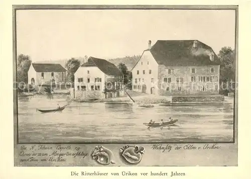 AK / Ansichtskarte uerikon_Staefa Ritterhaeuser am Zuerichsee vor 100 Jahren Kuenstlerkarte 