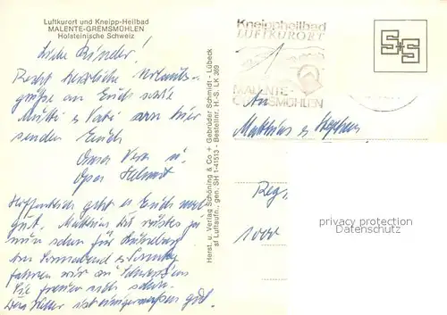 AK / Ansichtskarte Malente Gremsmuehlen Luftkurort Kneippheilbad Holsteinische Schweiz Malente Gremsmuehlen