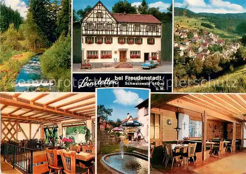 AK / Ansichtskarte Leinstetten Gasthaus Pension zum Adler Panorama Gastraeume Brunnen Leinstetten