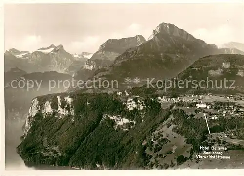 AK / Ansichtskarte Seelisberg_UR Hotel Bellevue Vierwaldstaettersee Alpenpanorama Seelisberg UR