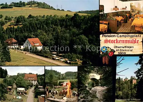 AK / Ansichtskarte Obermettingen Pension Campingplatz Stockenmuehle Schluecht Roggenbacher Schloesser Obermettingen