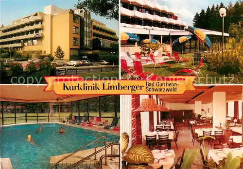 AK / Ansichtskarte Bad_Duerrheim Kurklinik Limberger Hallenbad Gastraum Liegewiese Bad_Duerrheim