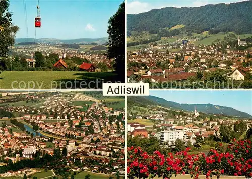 AK / Ansichtskarte Adliswil Stadtpanorama Bergbahn Adliswil
