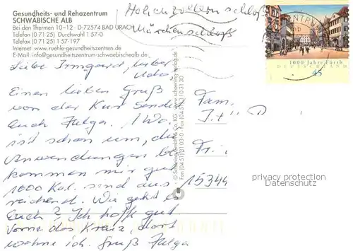 AK / Ansichtskarte Bad_Urach Gesundheits und Rehazentrum Schwaebische Alb Sauna Gastraum Bad_Urach