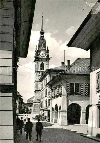 AK / Ansichtskarte Zofingen Vordere Hauptgasse mit Stadtkirche und Markthalle Zofingen