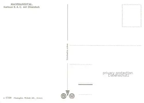 AK / Ansichtskarte Maderanertal Kurhaus SAC mit Duessistock Glarner Alpen Maderanertal