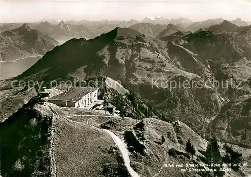 AK / Ansichtskarte Stans_NW Blick vom Stanserhorn Kulm auf Glarner Alpen und Saentis Stans_NW