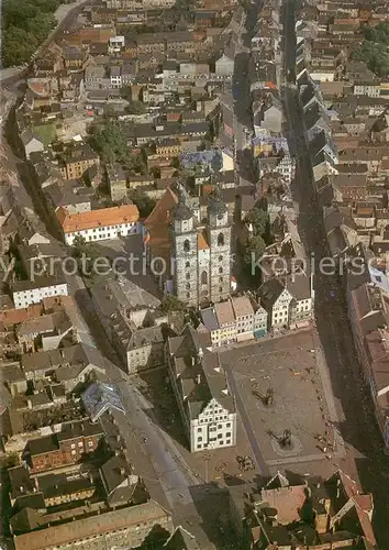 AK / Ansichtskarte Wittenberg__Lutherstadt Stadtzentrum Marktplatz Kirche Luftbildserie der Interflug 