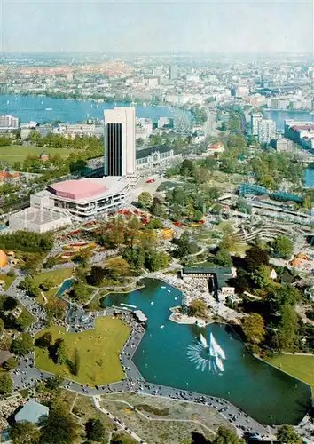 AK / Ansichtskarte Hamburg Blick vom Fernsehturm auf Congress Centrum und Alster Hamburg