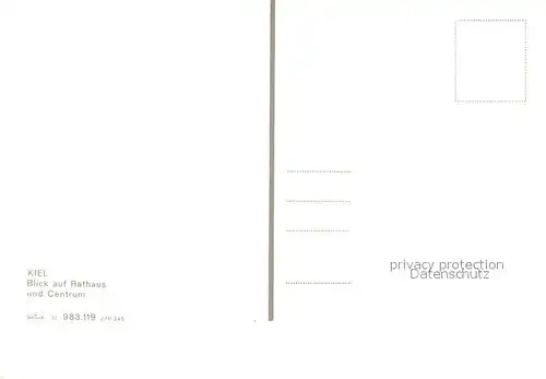 AK / Ansichtskarte Kiel Blick auf Rathaus und Centrum Kiel