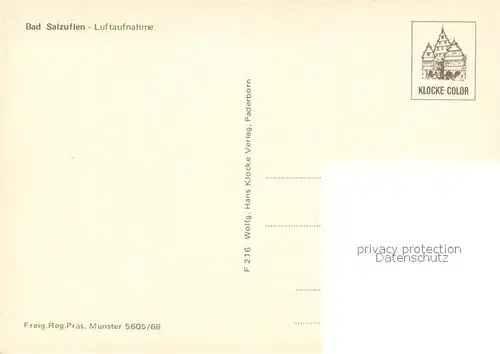 AK / Ansichtskarte Bad_Salzuflen Fliegeraufnahme Bad_Salzuflen