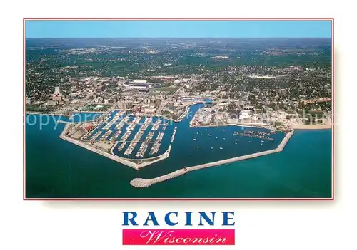 AK / Ansichtskarte Racine_Wisconsin Racines Reefpoint Marina Aerial view 