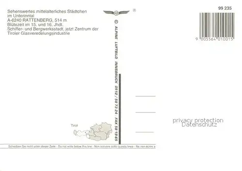 AK / Ansichtskarte Rattenberg_Inn Fliegeraufnahme Rattenberg Inn