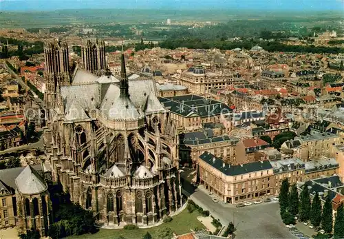 AK / Ansichtskarte Reims_51 Cathedrale et la Chapelle Palatine Vue aerienne 
