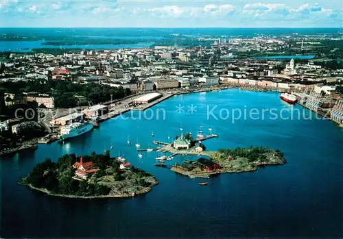 AK / Ansichtskarte Helsinki Suedhafen Fliegeraufnahme Helsinki