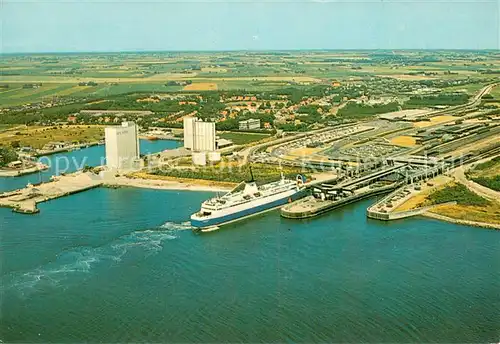 AK / Ansichtskarte Eneret Havnekiosken Rodbyhvan Fliegeraufnahme Eneret