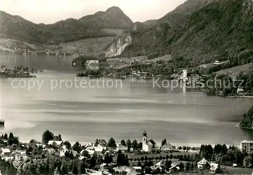 AK / Ansichtskarte St_Wolfgang_Wolfgangsee mit den Ortschaften Strobl und St Gilgen St_Wolfgang_Wolfgangsee