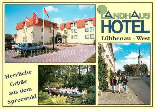 AK / Ansichtskarte Gross_Beuchow Landhaus Hotel im Spreewald Wasserstrasse Kahnfahrt Gross Beuchow