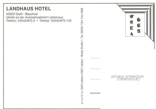 AK / Ansichtskarte Gross_Beuchow Landhaus Hotel im Spreewald Wasserstrasse Kahnfahrt Gross Beuchow