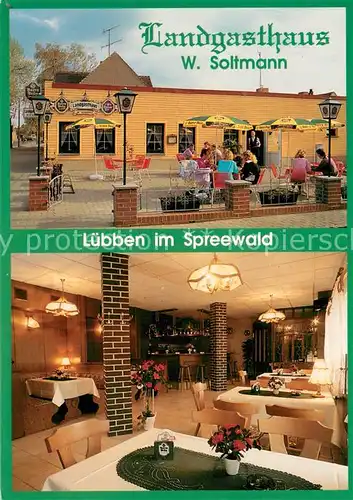 AK / Ansichtskarte Luebbenau_Spreewald Landgasthaus Soltmann Restaurant Terrasse Luebbenau Spreewald