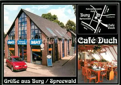 AK / Ansichtskarte Burg_Spreewald Cafe Duch Gastraum Burg Spreewald