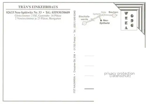 AK / Ansichtskarte Neu Spittwitz Traens Einkehrhaus Restaurant Terrasse 