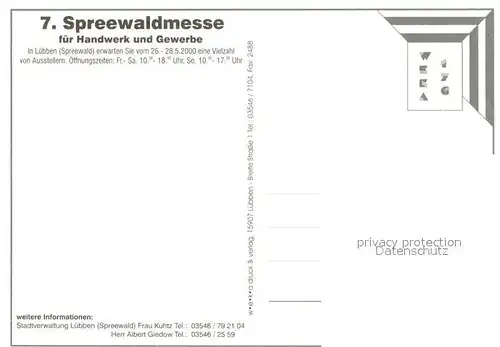 AK / Ansichtskarte Luebben_Spreewald 7. Spreewaldmesse fuer Handwerk und Gewerbe Luebben Spreewald
