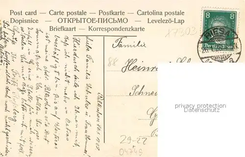 AK / Ansichtskarte Ostrau_Sachsen Kirche mit Pfarrhaus Ostrau_Sachsen