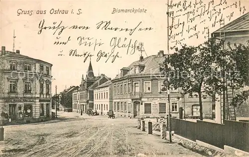 AK / Ansichtskarte Ostrau_Sachsen Bismarckplatz Ostrau_Sachsen