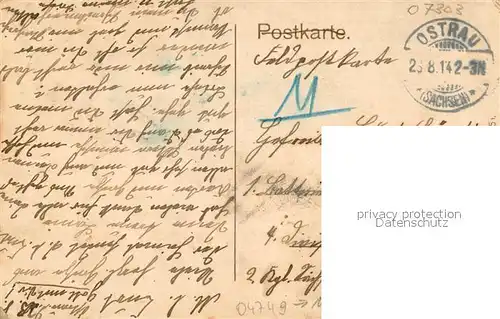 AK / Ansichtskarte Ostrau_Sachsen Gasthof zum Wilden Mann Ostrau_Sachsen